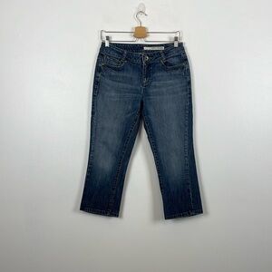 DKNY Womens 8Petites Denim Capris 5 Pockets Blue Jean Casual Pants